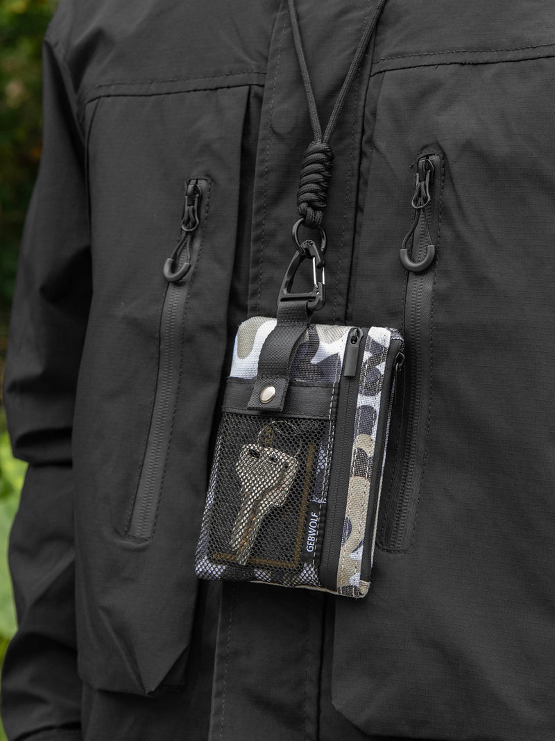 Cartera Minimalista de Nylon con Protección RFID y Ventana para Identificación