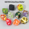 10-Piece Polyhedral Dice Set for Dungeons & Dragons and RPG Games