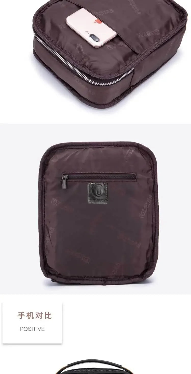 Genuine Leather Crossbody Bag for Men