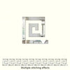 A square acrylic mirror wall sticker showing a decorative border design.