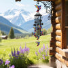 Hand-Painted Hummingbird Metal Wind Chime for Garden & Patio