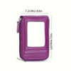 Compact Zippered PU Wallet with Multiple Card Slots