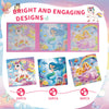 A collection of magnetic puzzle pieces featuring unicorn and mermaid princess designs for girls.