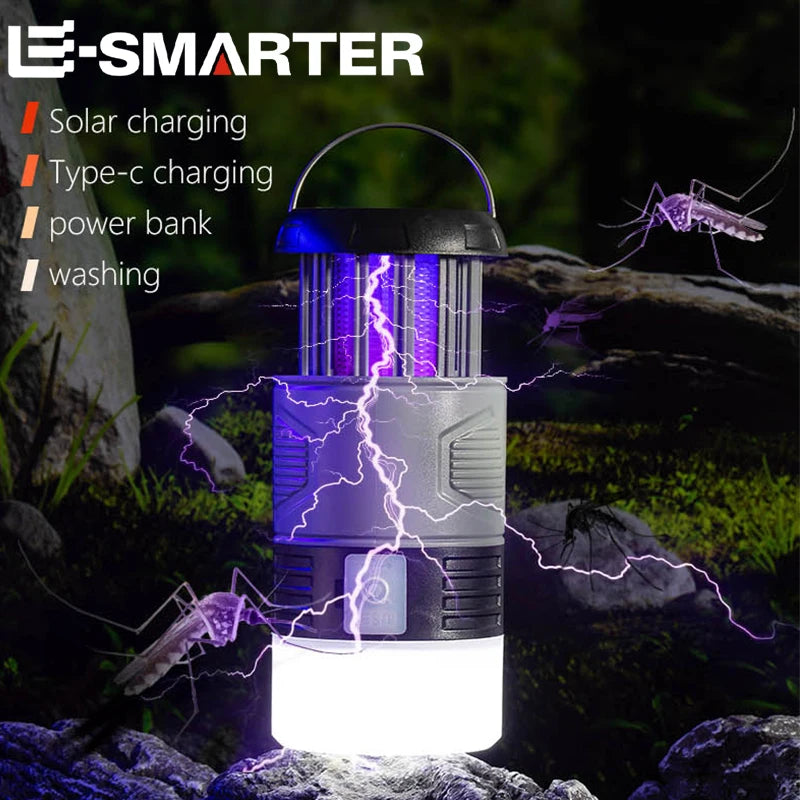Solar-Powered Mosquito Killer Lamp with LED Light