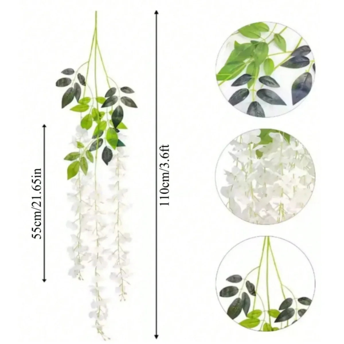 Artificial Wisteria Vine Garland for Wedding & Home Décor
