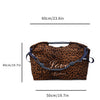 Oversized Leopardenmuster Velour-Einkaufstasche