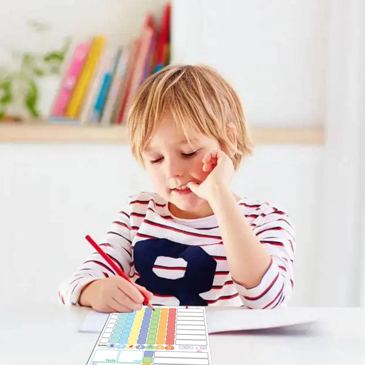 Magnetic Chore Chart for Kids with Dry-Erase Surface