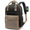 Women's Nylon Waterproof Casual Backpack with USB Port, Fits 15.6 Inch Laptop
