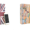 A book safe featuring a British flag design, displayed next to a smartphone.