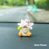 Resin Flower Pot Elf Figurine for Car Interior & Desktop
