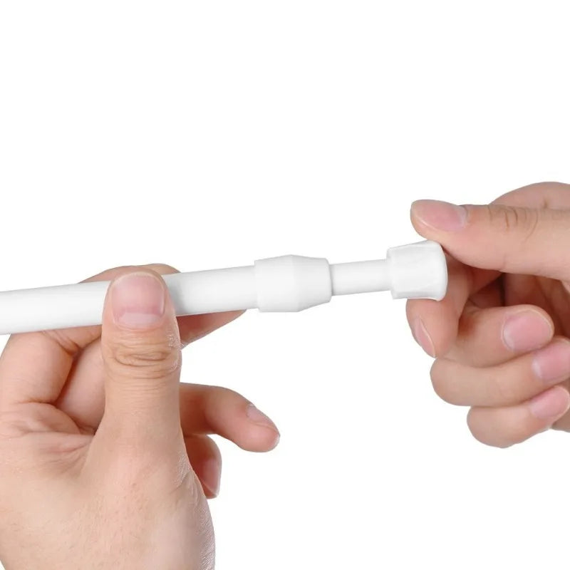 Adjustable Telescopic Curtain Rod with Spring-Loaded Ends
