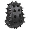 Black PU leather backpack with spikes and rivets for travel or laptop use