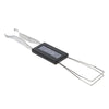 A silver anti-static keycap puller tool with a black handle and metal wires for removing mechanical keyboard keycaps.