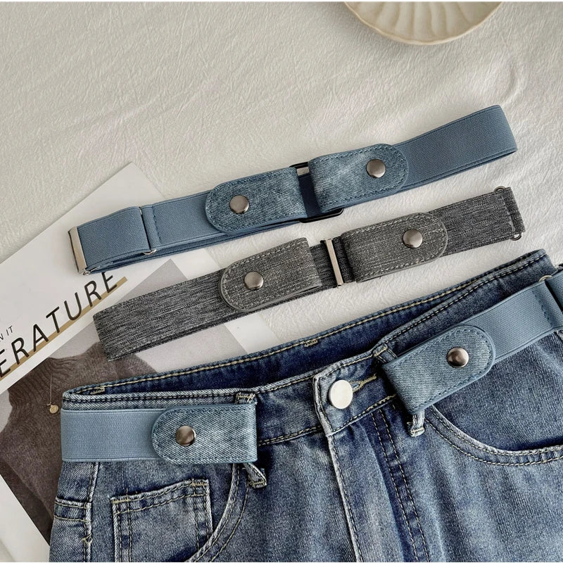 Invisible Elastic Belt for Women – Adjustable No-Buckle Waistband