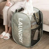 Foldable Mesh Laundry Basket with Pop-Up Design