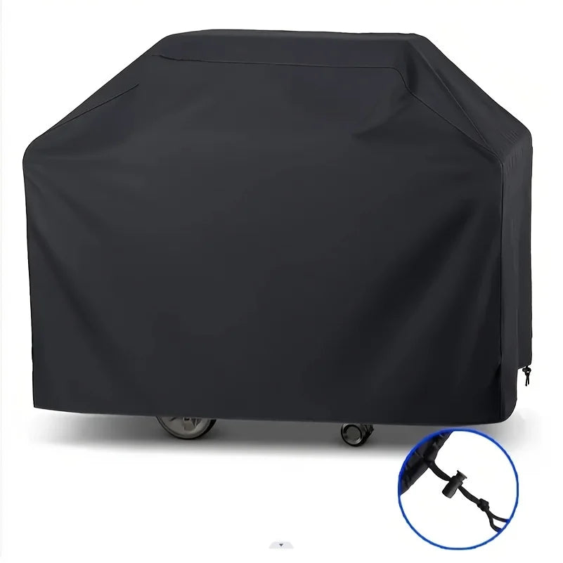 Weatherproof Polyester Grill Cover for Hooded Grills with Side Shelves