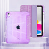 Glitzerndes lila Etui und Hülle für iPad Pro mit klarem Stand