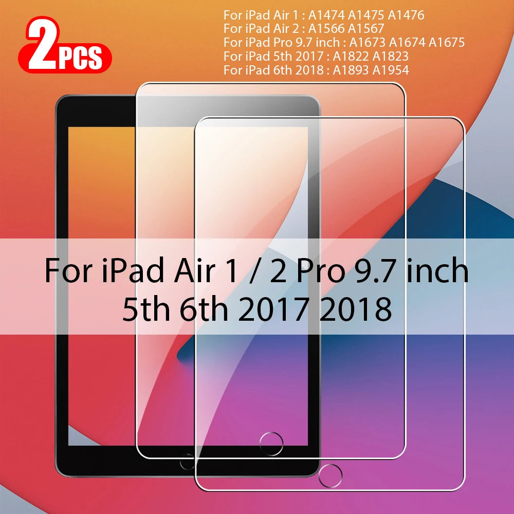 Premium Tempered Glass Screen Protector for iPad (2-Pack)