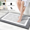 Plush Microfiber Non-Slip Bath Mat with Quick-Dry Absorbency
