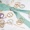 Crystal Rhinestone Scarf Ring Clip for Shirts and Scarves