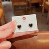 Crystal Heart Stud Earrings