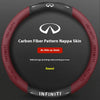 Carbon Fiber Leather Steering Wheel Cover for Infiniti Models