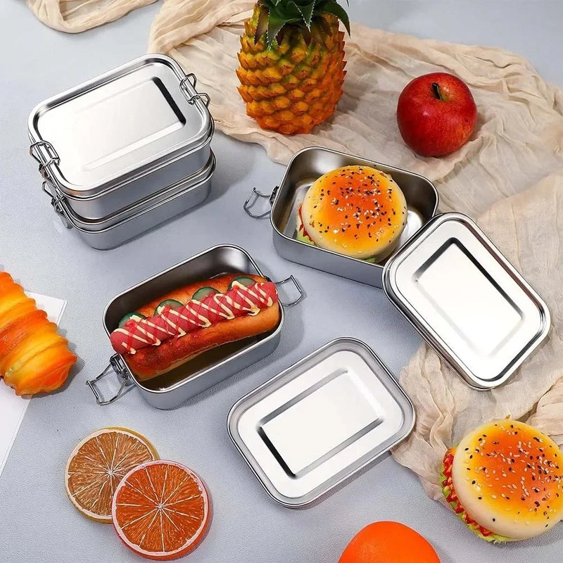 Edelstahl-Bento-Lunchbox mit sicherem Verschluss