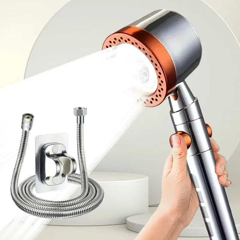 5-Mode Handheld Shower Head with Water Stop