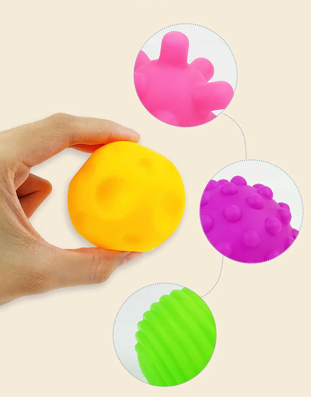 Textured Sensory Ball Set for Babies and Toddlers