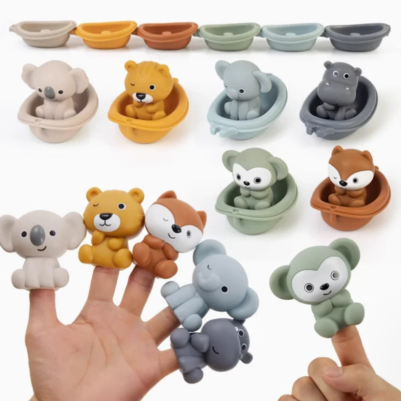 Dinosaur Bath Toys for Toddlers – Squeeze, Spray & Float