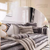 Plush Velvet Padded Sofa Cover with Non-Slip Backing