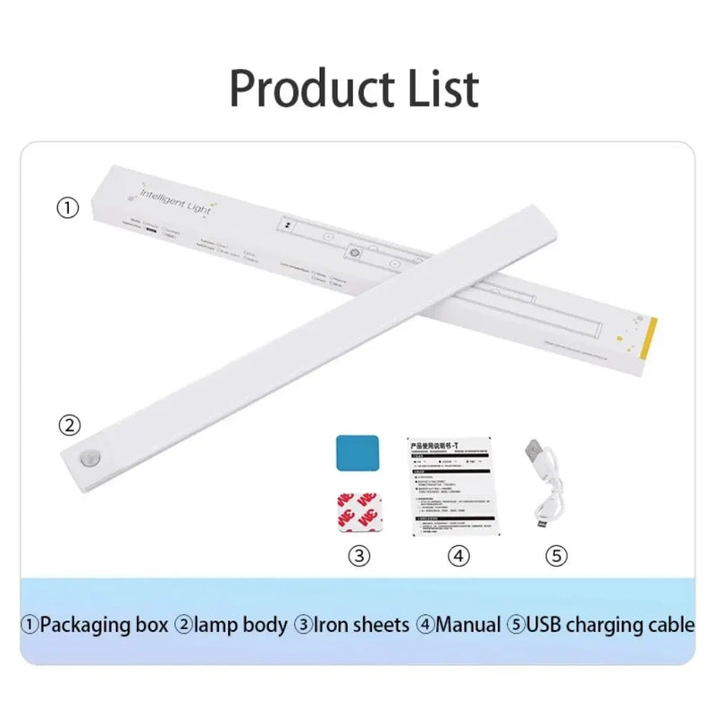 Rechargeable LED Cabinet Light with Motion Sensor & Dimming