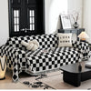 Checkerboard Jacquard Sofa Cover – Washable Nordic Style Slipcover