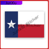 A rectangular decal featuring the flag of Texas with a blue field, white field, and red field.