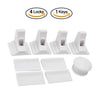 White invisible magnetic cabinet locks and keys including four locks and one key