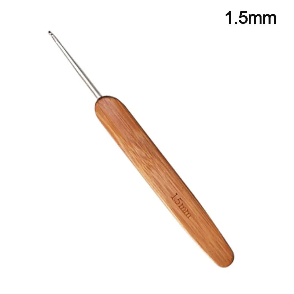 Bamboo Handle Crochet Hook Set with Ergonomic Grip