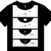 T-Shirt Alignment Ruler Set with Size Guide for Perfect Placement