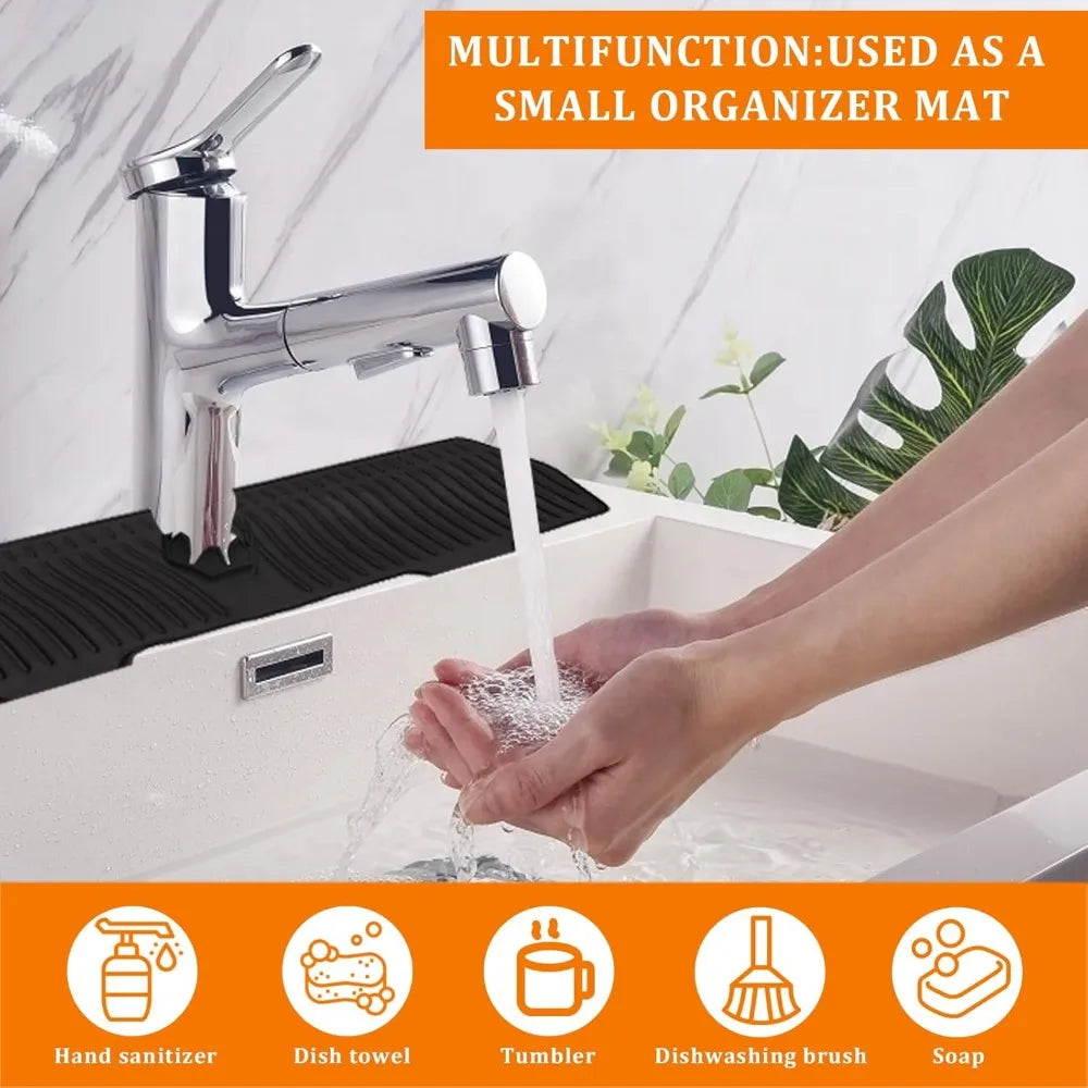 Silicone Kitchen Sink Splash Guard & Drainage Mat