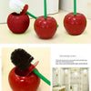 Cherry-Shaped Toilet Brush and Holder Set