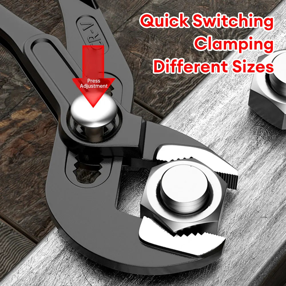 Quick-Release Water Pump Pliers with Adjustable Grip