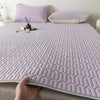 Cooling Ice Silk Bed Sheet Set with Latex Quilted Cover