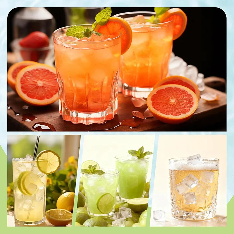 Reusable Silicone Ice Cube Tray with Lid