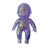 A purple squishy stress relief toy with a slow-rise texture and shimmering finish.