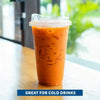 Clear Disposable Plastic Cups with Lids for Iced Drinks