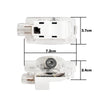 A white LED car door welcome light assembly with dimensions 3.7cm and 7.2cm.