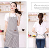 Striped Kitchen & Work Apron with Adjustable Neck Strap