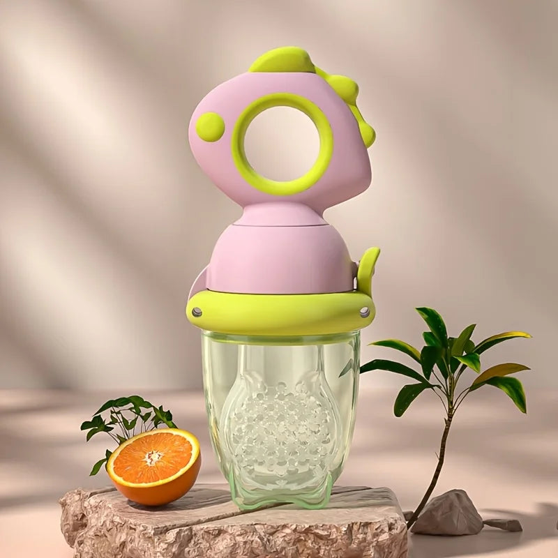Dinosaur Push-Type Silicone Fruit Feeder for Babies & Toddlers