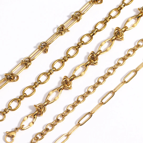 Gold-Plated Stainless Steel Link Bracelet