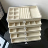 5-Layer Desktop Jewelry Organizer with Drawers and Display Top