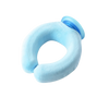 Light blue U-shaped reusable neck wrap with a blue collar.